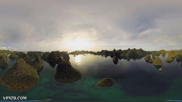 【360° VR】拉贾安帕群岛，印度尼西亚，5K航拍视频