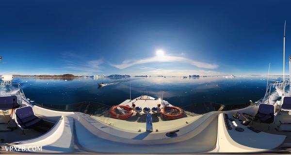 【360° VR】格陵兰岛。冰山岛，4K空中视频