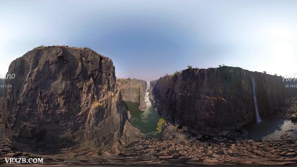 【360° VR】维多利亚瀑布。非洲最大的瀑布。 5K航拍视频