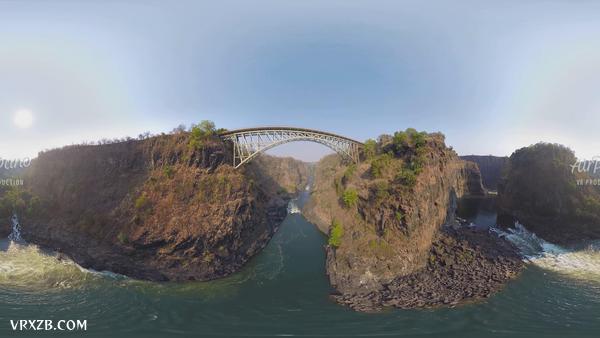 【360° VR】维多利亚瀑布，非洲明珠。5K英文航拍视频