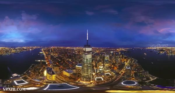 【360° VR】美国纽约曼哈顿,4K空中视频