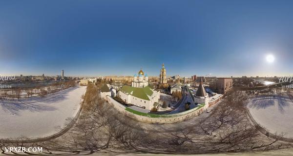 【360° VR】莫斯科。从空中俯瞰俄罗斯首都。4k航拍视频