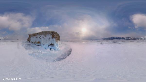 【360° VR】贝加尔湖,神奇的冰,俄罗斯.12K航拍视频