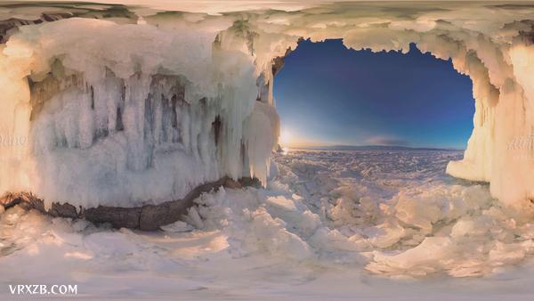 【360° VR】贝加尔湖,神奇的冰,俄罗斯.12K航拍视频