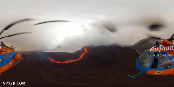 【360° VR】飞跃爆发火山