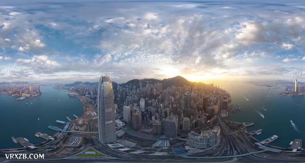 【360° VR】香港。摩天大楼之城。 4K航拍360度视频