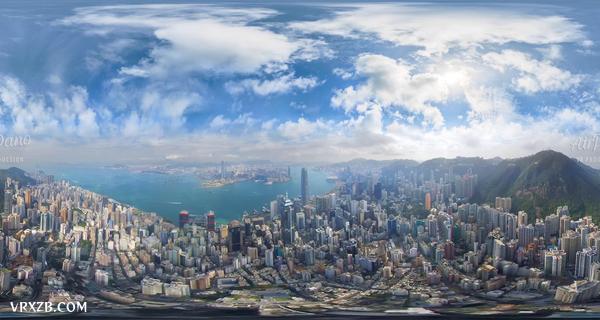 【360° VR】香港。摩天大楼之城。 4K航拍360度视频