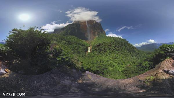【360° VR】360°，天使瀑布，委内瑞拉。空中8K视频