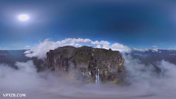 【360° VR】360°，天使瀑布，委内瑞拉。空中8K视频