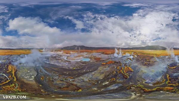 【360° VR】俄罗斯勘察加半岛乌宗火山口8K航空视频