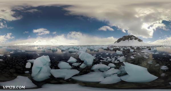 【360° VR】南极洲。第一部分。4K航拍视频
